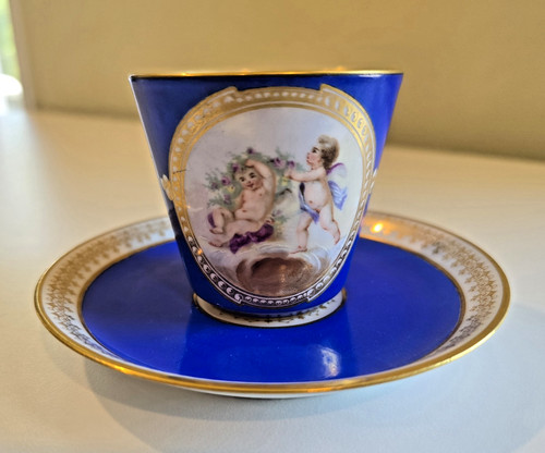Antico piattino tazza sevres - tazza,