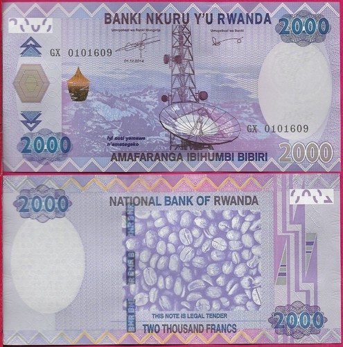 Rwanda 000 franchi 2014 unc - rwanda,